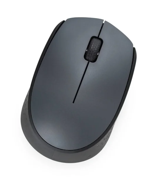 ワイヤレス コンピューターのマウスが白い背景に分離、クローズ アップ, — ストック写真