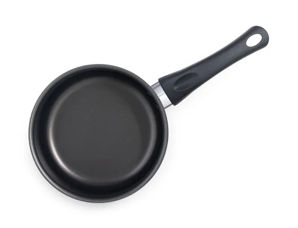 Black pan, stewpot with non-stick coating, isolated on a white b — Stock Photo, Image
