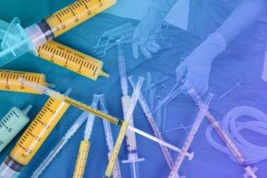 Liposuction ve yağ greft çift pozlama arka plan hazırlanıyor