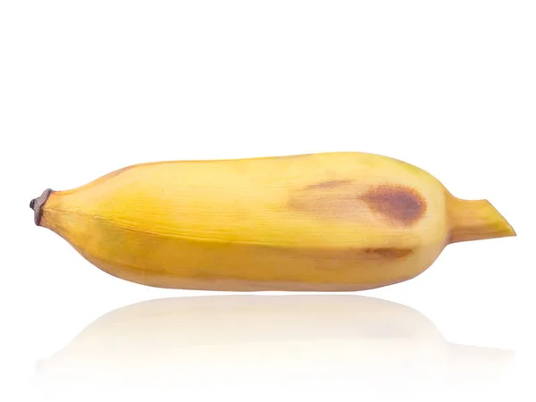 Plátano cultivado, plátano aislado sobre fondo blanco . — Foto de Stock