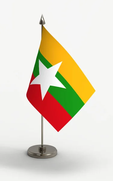 Myanmar flag — Stock Photo, Image