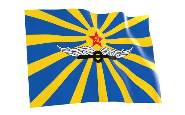 Flagge Der Sowjetischen Luftwaffe Udssr Armee Darstellung — Stockfoto