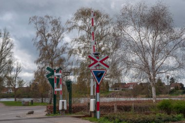 Demiryolu geçişi Sakskobing Danimarka