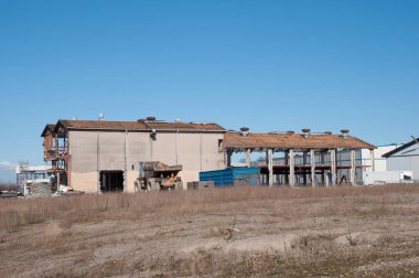 Eski bir sanayi Vordingborg Danimarka'da bina yıkılması