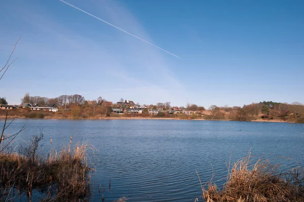 Lac de Hulemose dans la ville de Nyraad au Danemark — Photo