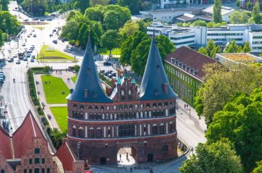 Holstentor kapısı Lubeck Almanya