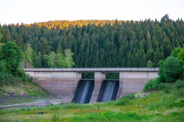 Almanya Harz dağda Oker rezervuar öncesi Barajı