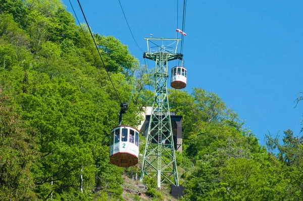 Bad harzburg - 26. Mai. 2017. Luftseilbahn auf den Burgberg — Stockfoto