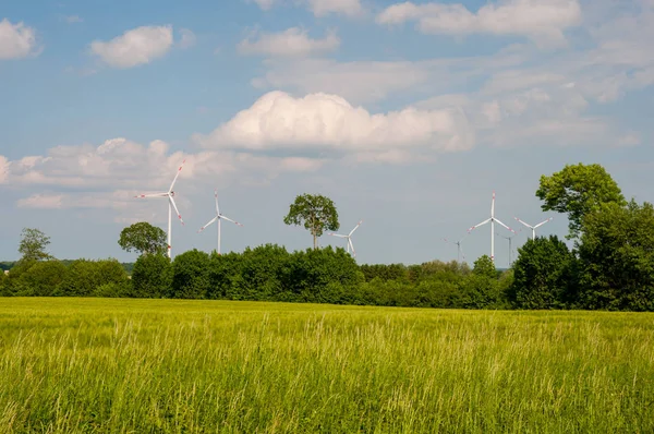 Windmills in the German countryside — Stock Photo, Image