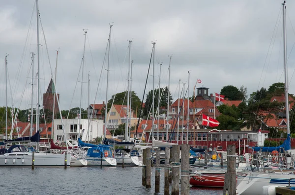 Пристань в датском городе Феборг — стоковое фото