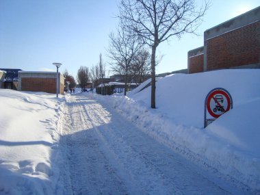 Danimarka'daki Aalborg Üniversitesi kış 
