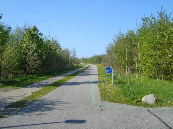 Radweg in aalborg dänemark — Stockfoto