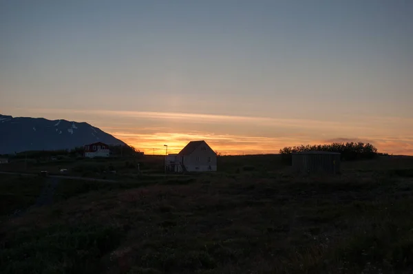 Hrisey アイスランドの夕日 — ストック写真