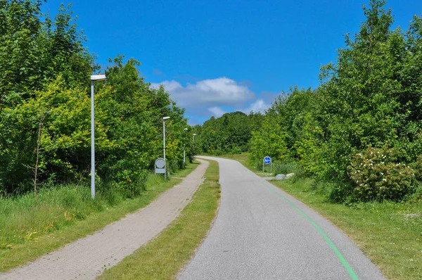 Fietspad in Aalborg, Denemarken — Stockfoto