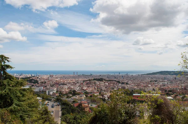 Pohled přes Barcelona ve Španělsku — Stock fotografie