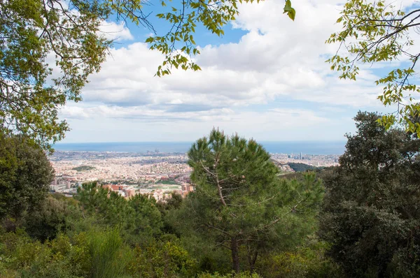 Pohled přes Barcelona od Hora — Stock fotografie