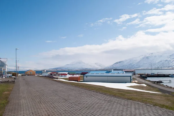 アイスランドの Hrisey の村 — ストック写真