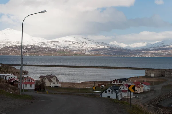 北アイスランドの Hjalteyri の村 — ストック写真