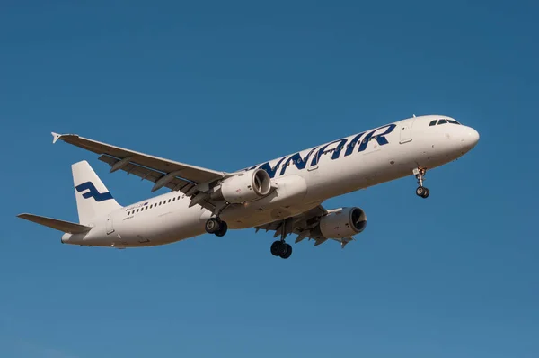 Kodaň - červenec 2013: Letadlo Finnair Airbus A321 — Stock fotografie