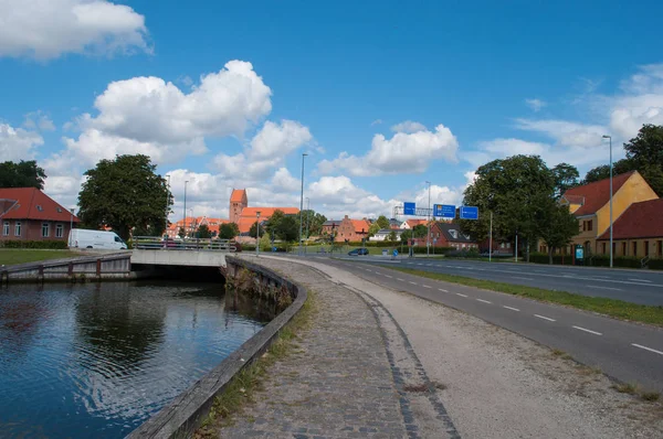 Stad van Naestved in Denemarken — Stockfoto