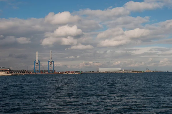 Copenhagen industrial harbor — Stock Photo, Image