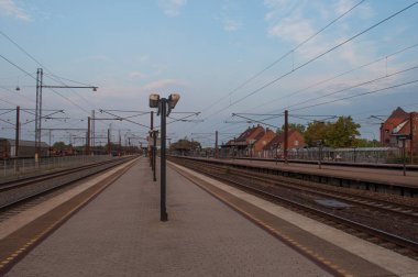 Ringsted platforma tren istasyonuna Danimarka 