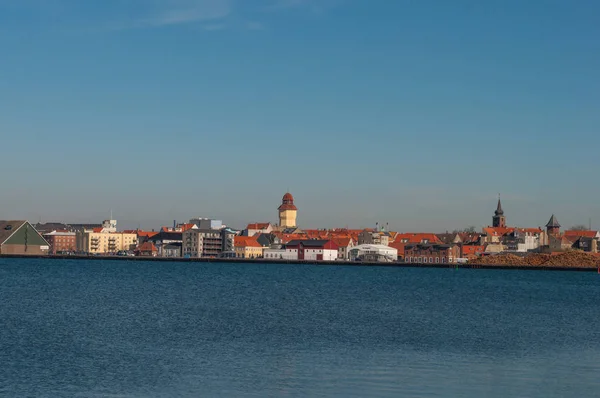 Cityscape of Nykoebing F in Denmark — Stock Photo, Image