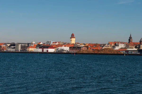 Paesaggio urbano di Nykoebing F in Danimarca — Foto Stock