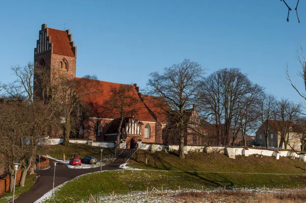Kostel Vor Frue Kirke ve Vordingborgu Dánsko — Stock fotografie