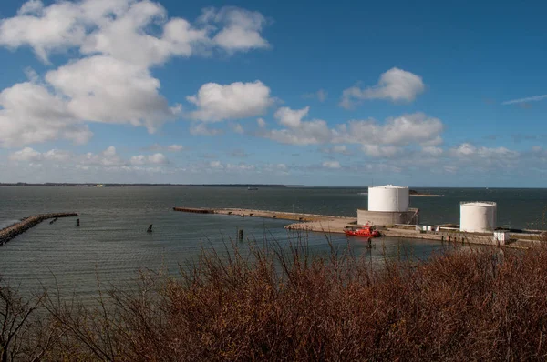 Vordingborg Danimarka yakınındaki Masnedoe üzerinde eski liman 