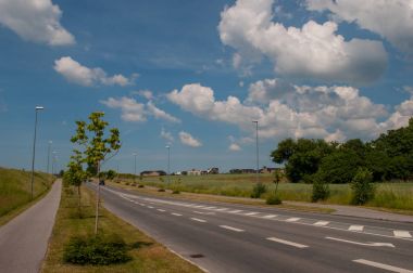 Naestved Danimarka şehir banliyölerinde yol 
