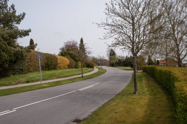 Kasaba Mogenstrup Danimarka'da bir yolda 