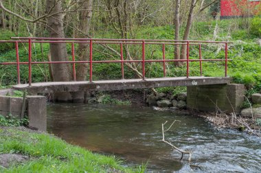 Kasaba Mogenstrup Danimarka Fladsaa nehir geçiş Köprüsü