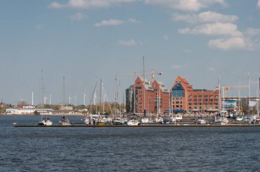 Rostock iç liman alanı Almanya