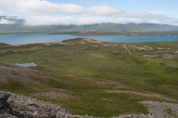 Pohled z Borgarvirki v Severní Island — Stock fotografie