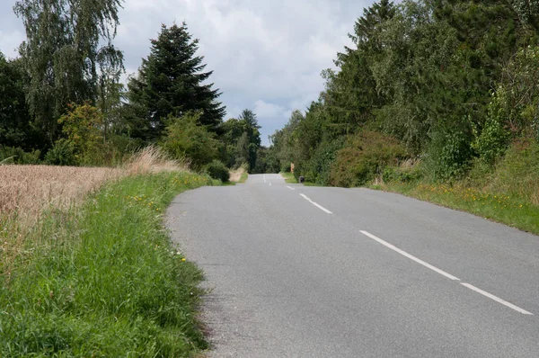 The main road in the island of Oroe in Denmark — Stock Photo, Image