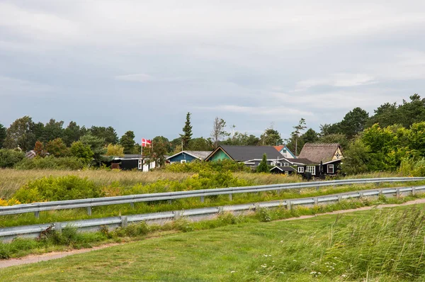 Zomer vakantiehuizen met privé zwembad in Karrebaeksminde in Denemarken — Stockfoto
