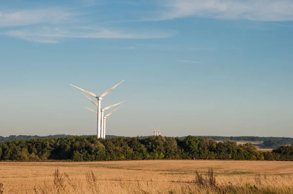 Windmills in danish landscape — Stock Photo, Image