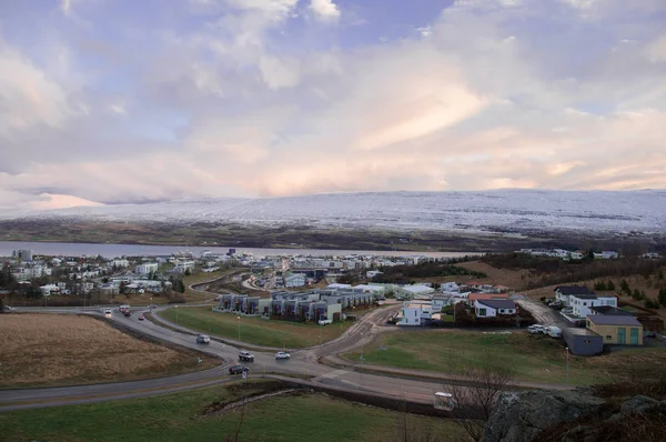 Città di Akureyri nel nord dell'Islanda — Foto Stock