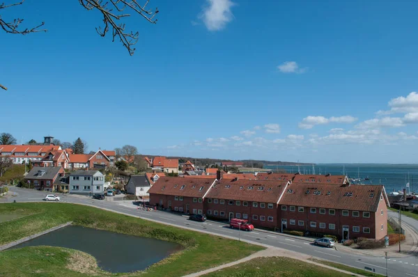 Kasaba Vordingborg Danimarka evlerde — Stok fotoğraf