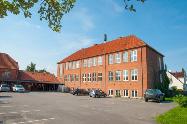 The Public school in Town of Lendemarke in Denmark clipart