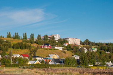 Binalar şehrin Akureyri, İzlanda