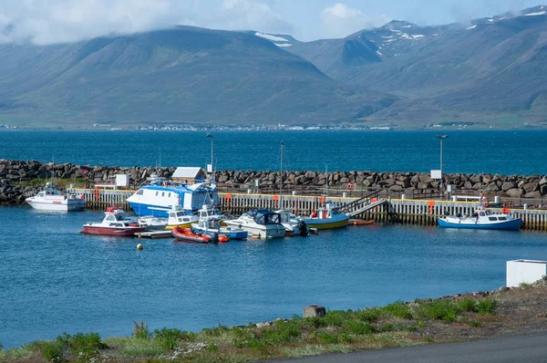 İzlanda'daki Hrisey bağlantı noktası — Stok fotoğraf