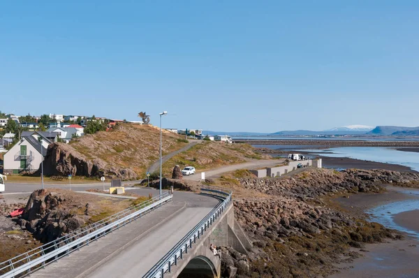 Vesnice Borgarnes na Islandu — Stock fotografie