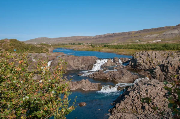 Wasserfall glanni im Fluss Nordura im Borgarfjordur in Island — Stockfoto