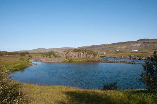 Nordura rivier in Borgarfjordur in IJsland — Stockfoto