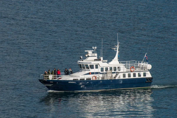 Eyjafjordur iceland - 31. August. 2017: Whale Watching Safari Boa — Stockfoto