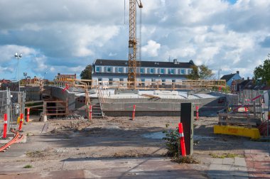 Vordingborg Danimarka'da bir köprü inşaatı