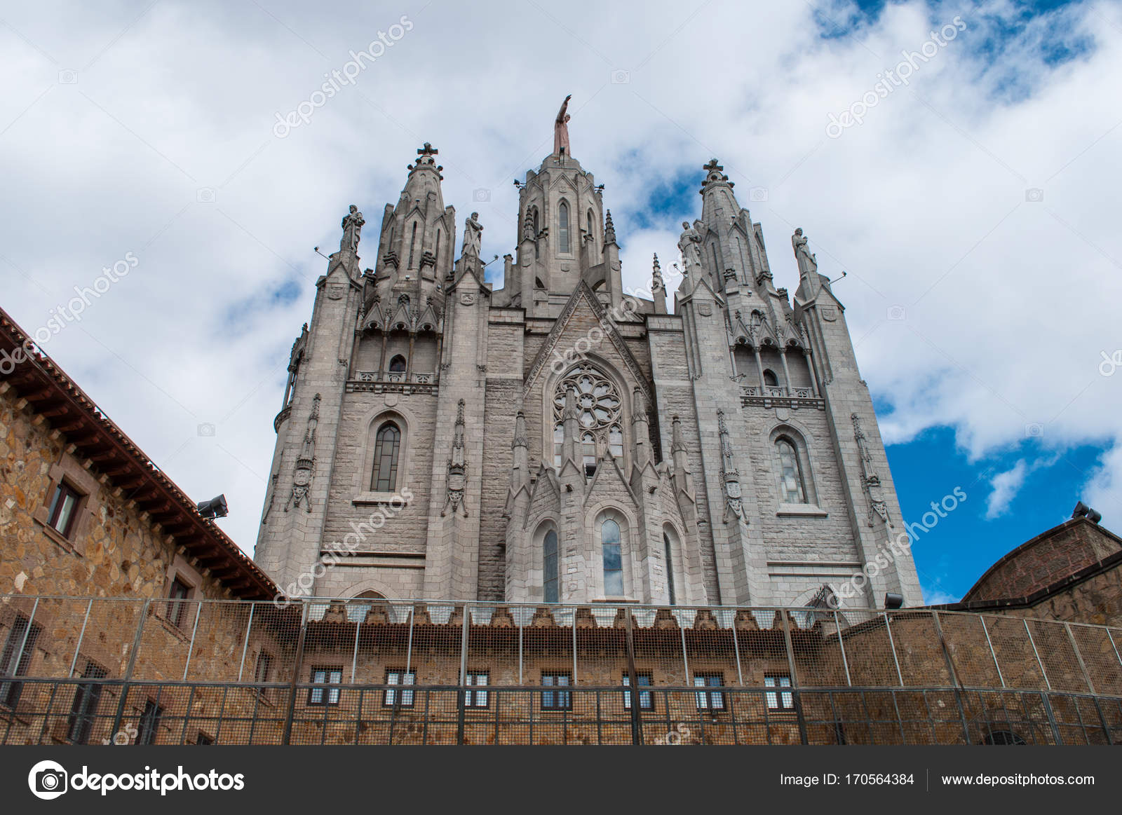 Temple Of The Sacred Heart Of Jesus In Barcelona Spain Stock Photo