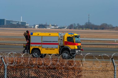 Copenhagen airport yangın ve kurtarma kamyonu
